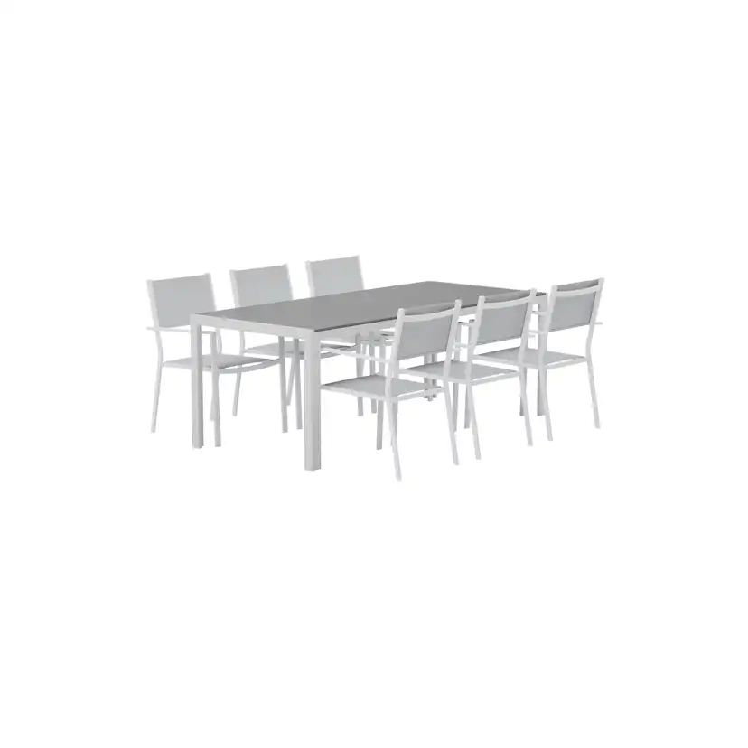 Matgrupp Utomhus Venture Home Break 90x205 cm med 6 st Copacabana Trädgårdsstolar