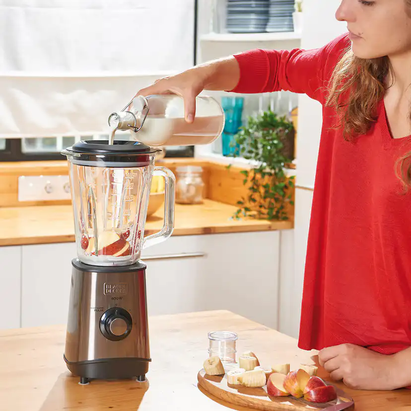 Blender Black+Decker 1,5L Borstat Stål 800W Multi-Speed & Pulsfunktioner