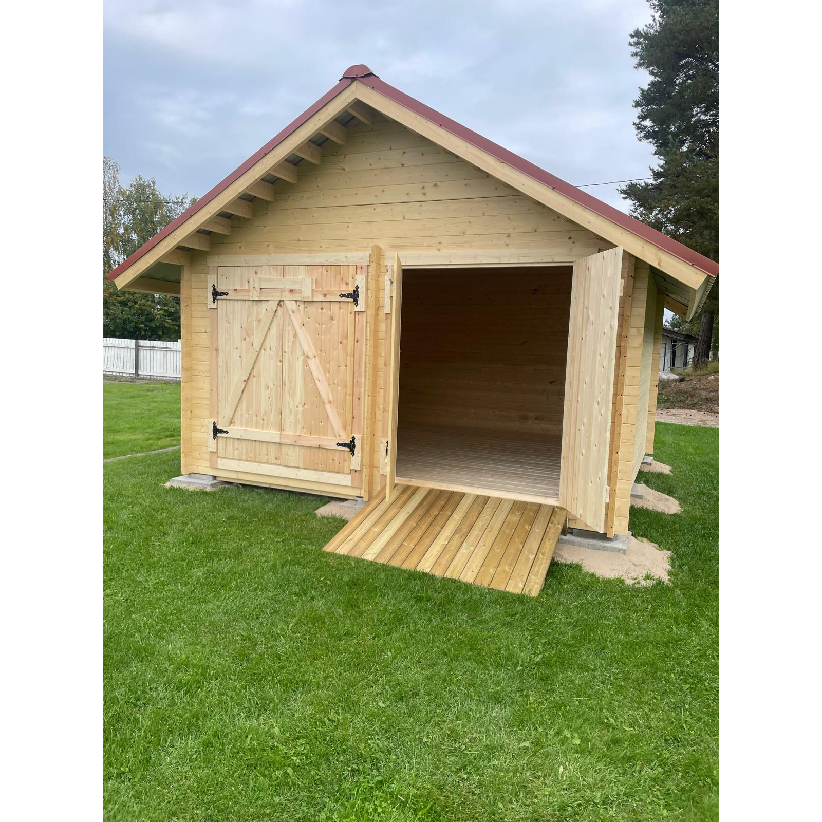 Timmerförråd LP Garden S-L (16m²) Rak Vägg