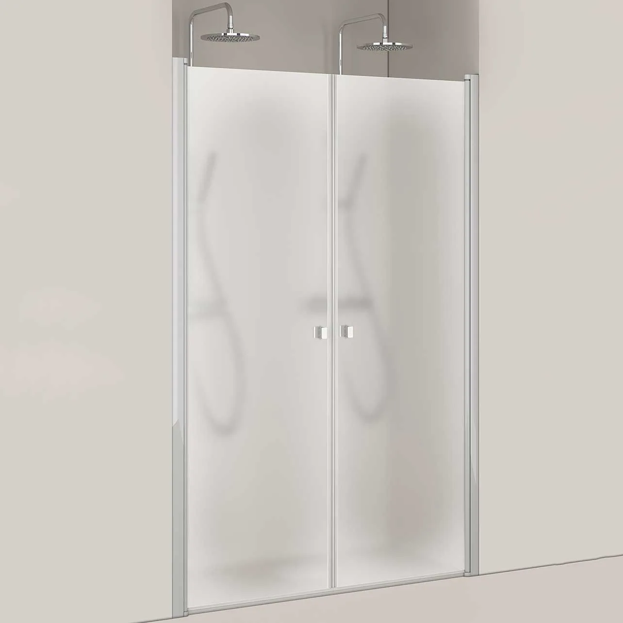 NISCHDUSCH DUBBEL IGLOOPRO 7X7 FROST N Frostat glas, Dörr (A) 685 x Dörr (B) 685