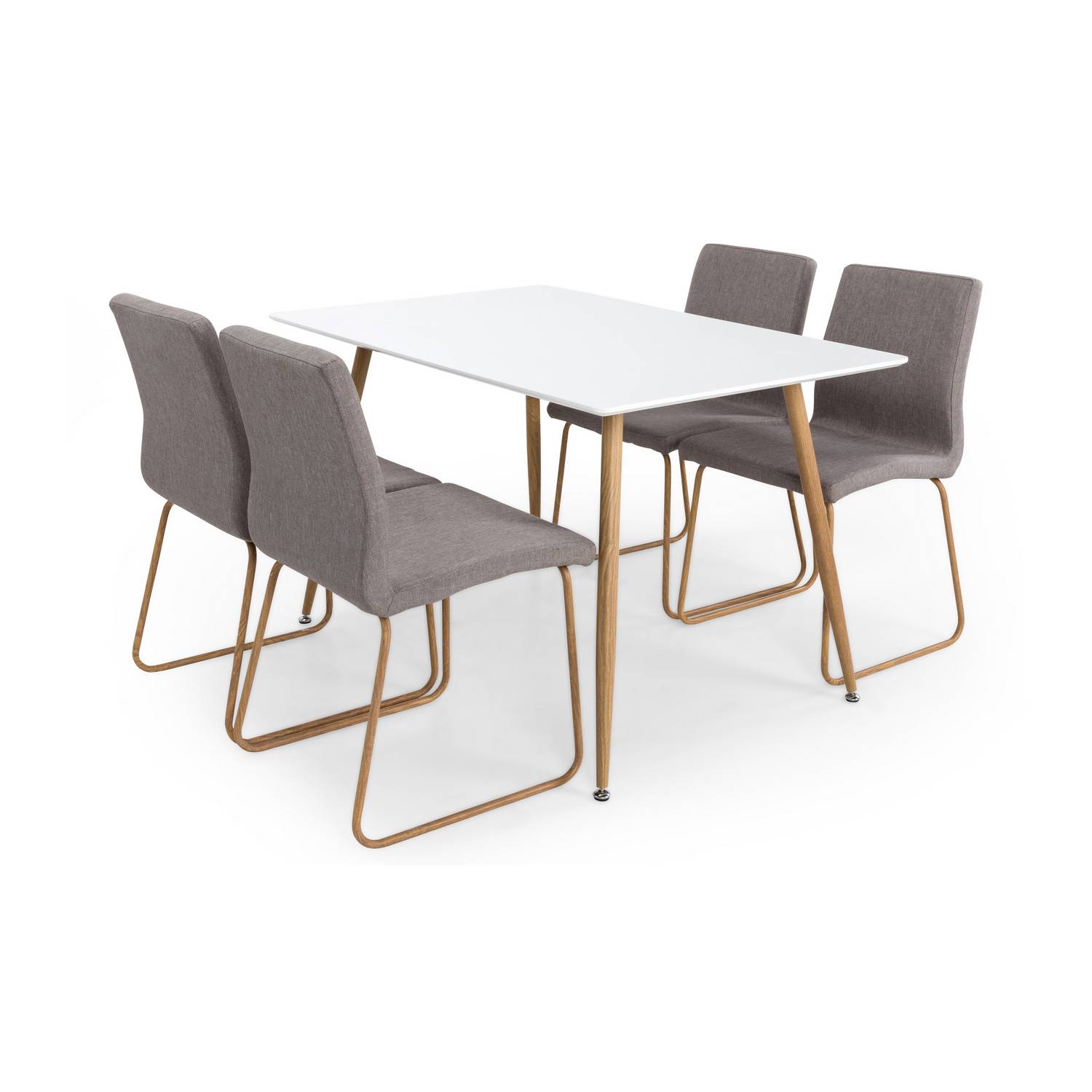 Matgrupp Basic Home Pontus Rektangulärt Matbord 120 cm med 4 Trude Matstol