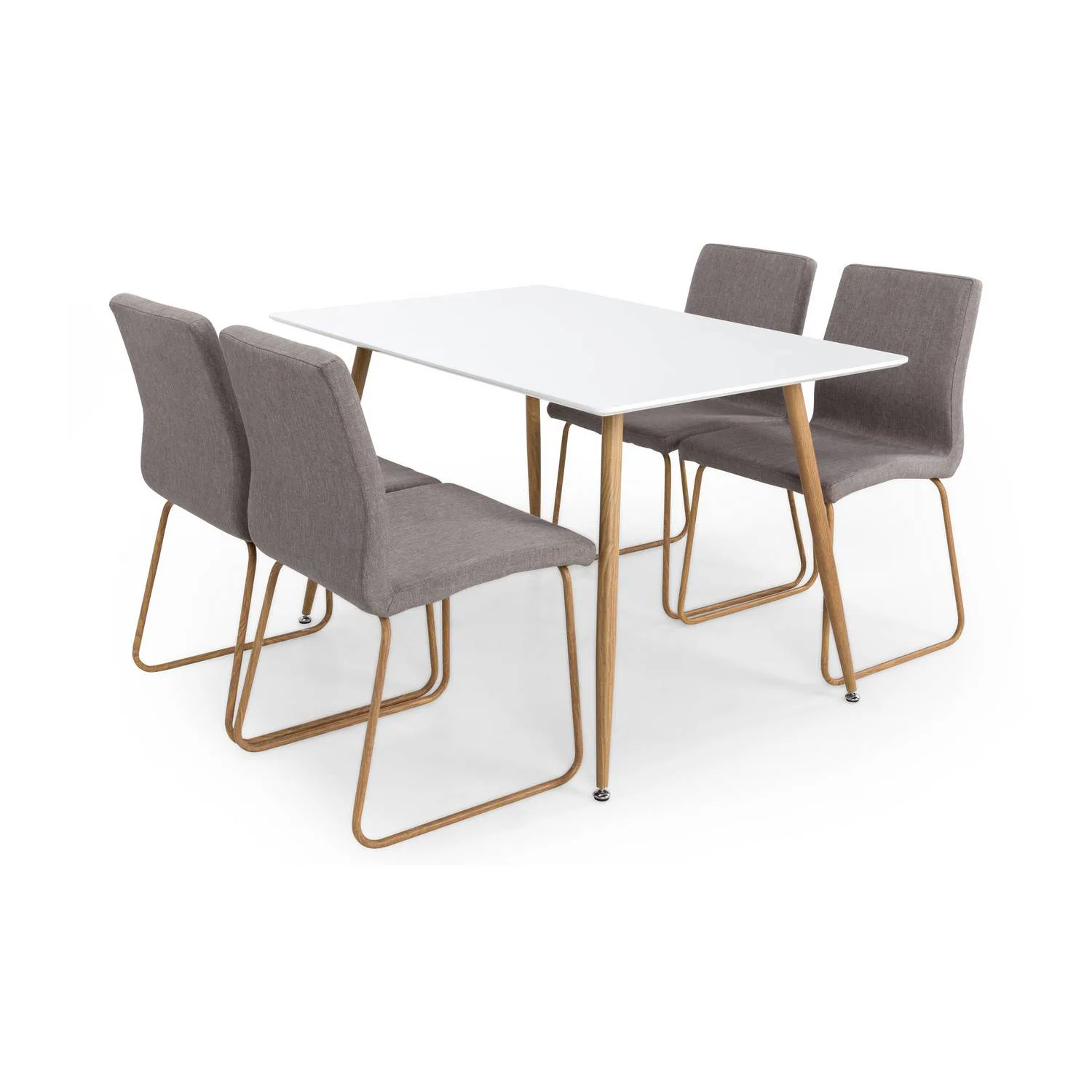 Matgrupp Basic Home Pontus Rektangulärt Matbord 120 cm med 4 Trude Matstol