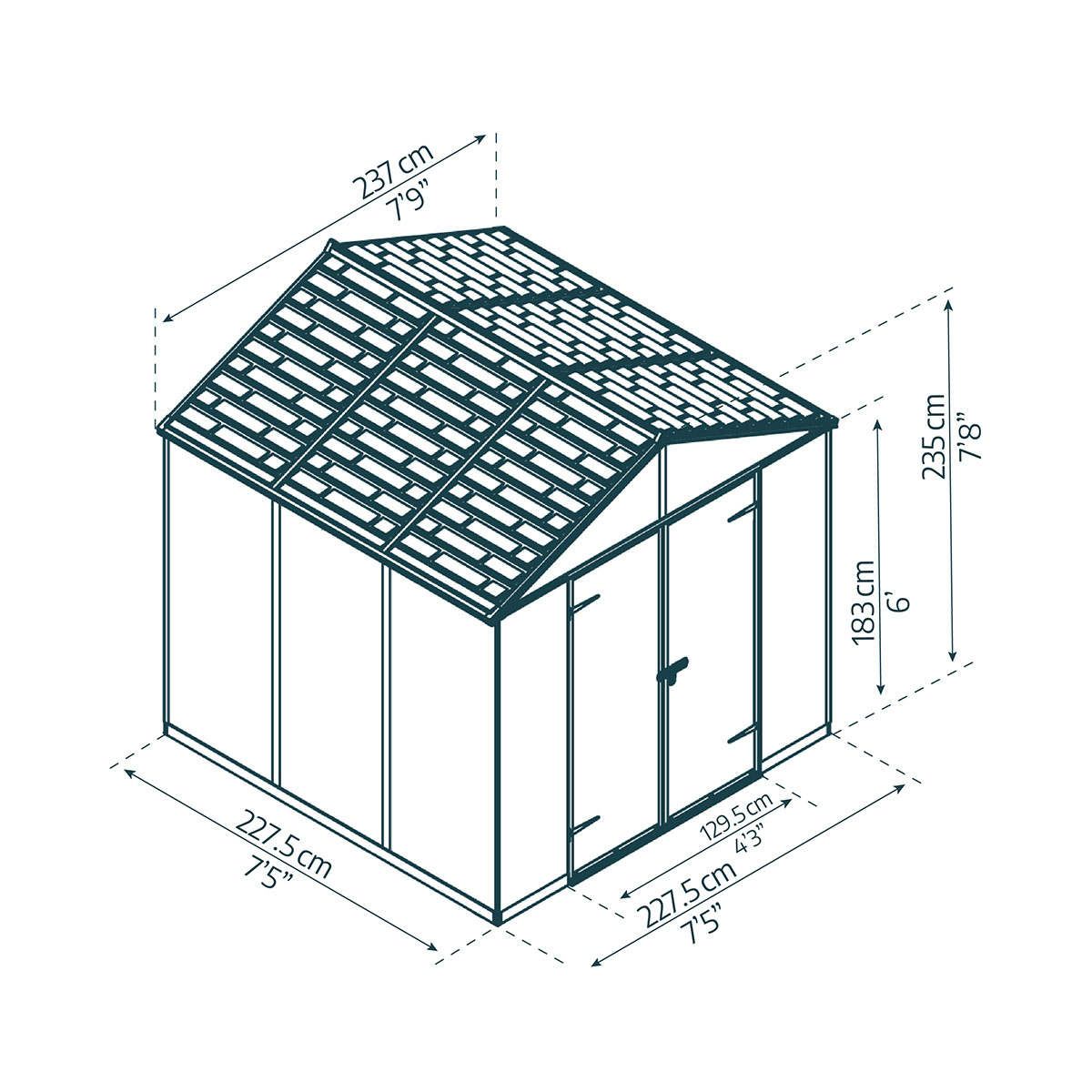Redskapsbod Canopia by Palram Rubicon 5,4 m²
