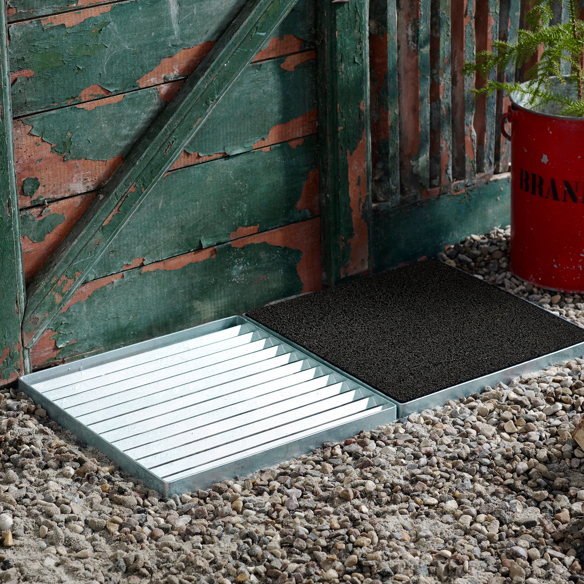Cubic Entrégaller 40x80x3,5 cm - 2 plattar 40x40 cmSvart pla H: 35 mm
