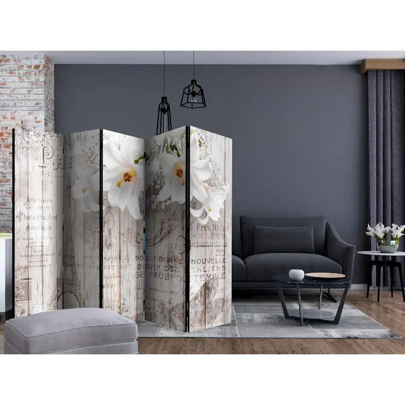Rumsavdelare Skärmvägg Arkiio Parisian Lilies II 225x172 cm