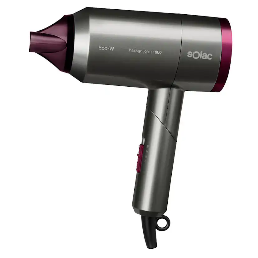 Hårtork Solac Hair&Go Ionic 1800 Hopfällbar