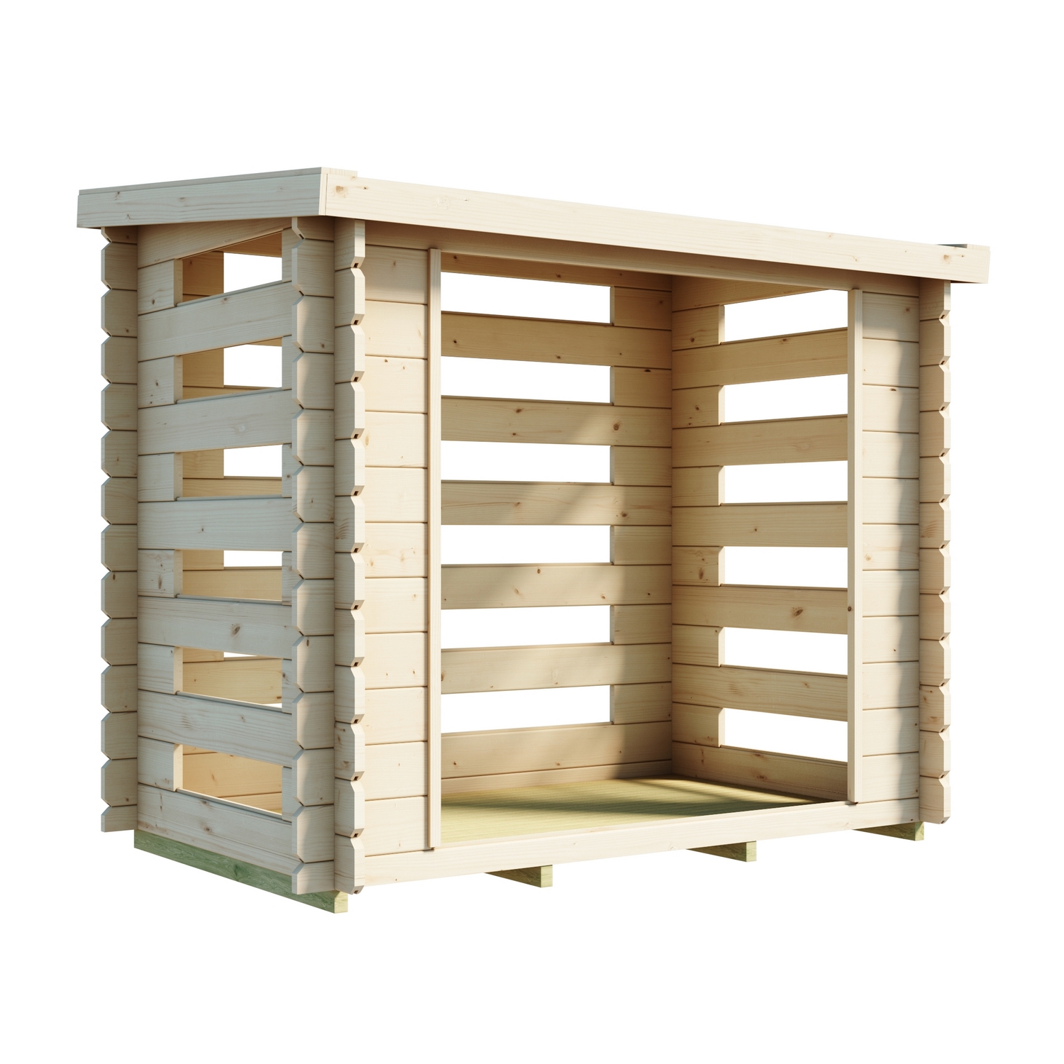 Vedbod Luoman Lillevilla Joulukka 2,4 m² Vedförvaring med Pulpettak i Lösvirke