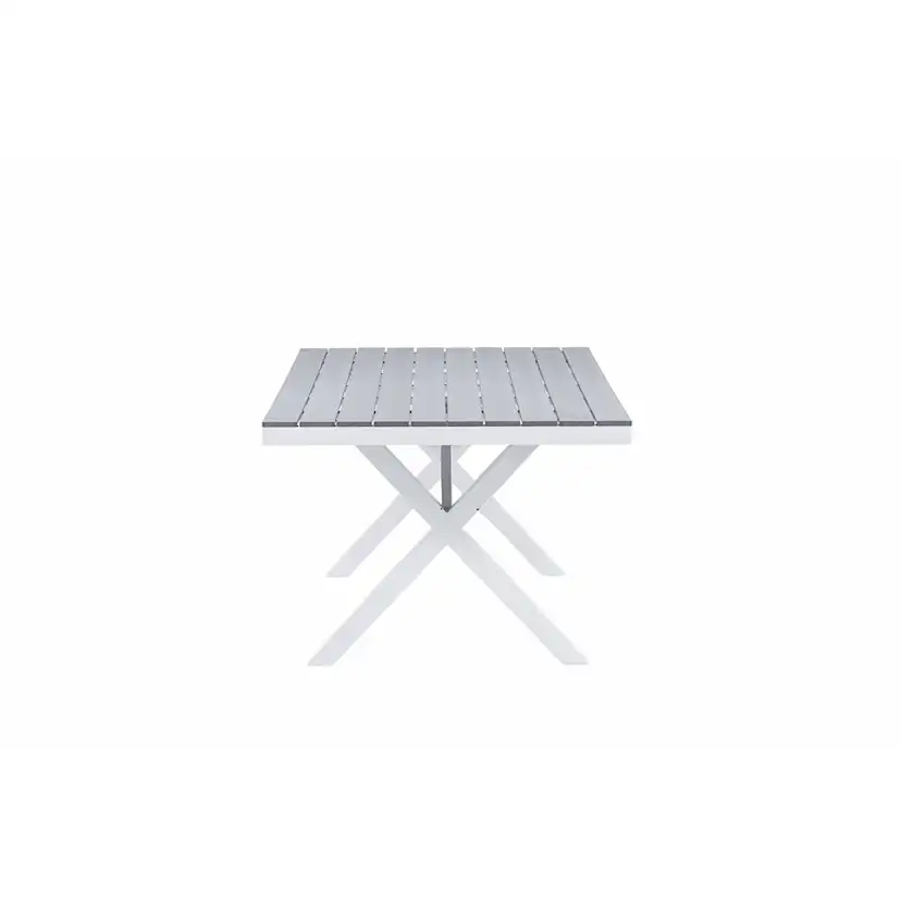 Garcia Diningtable Alumnium - White / Light Grey Aintwood / Grå