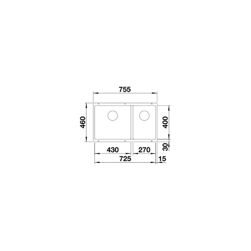 Diskho Blanco Subline 430/270 Silgranit Infino