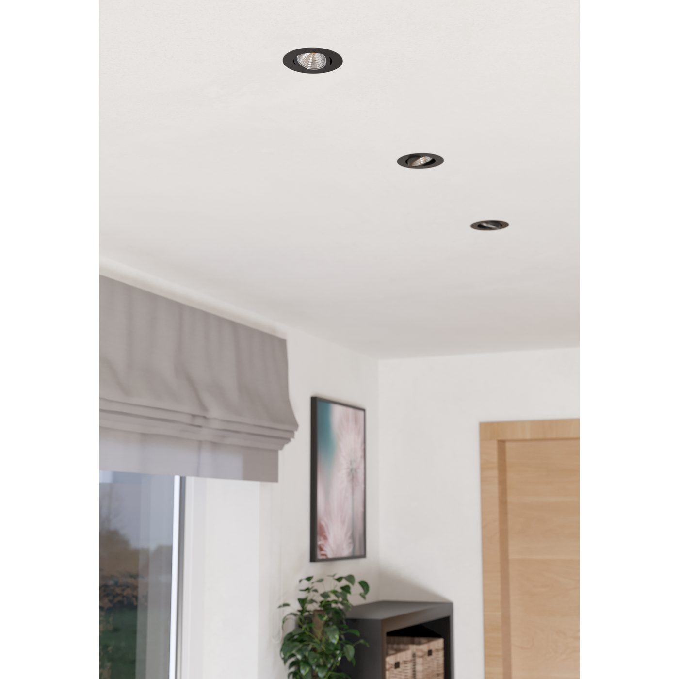 Infälld Lampa Eglo Saliceto 3 st Ø88 mm 2700K Svart