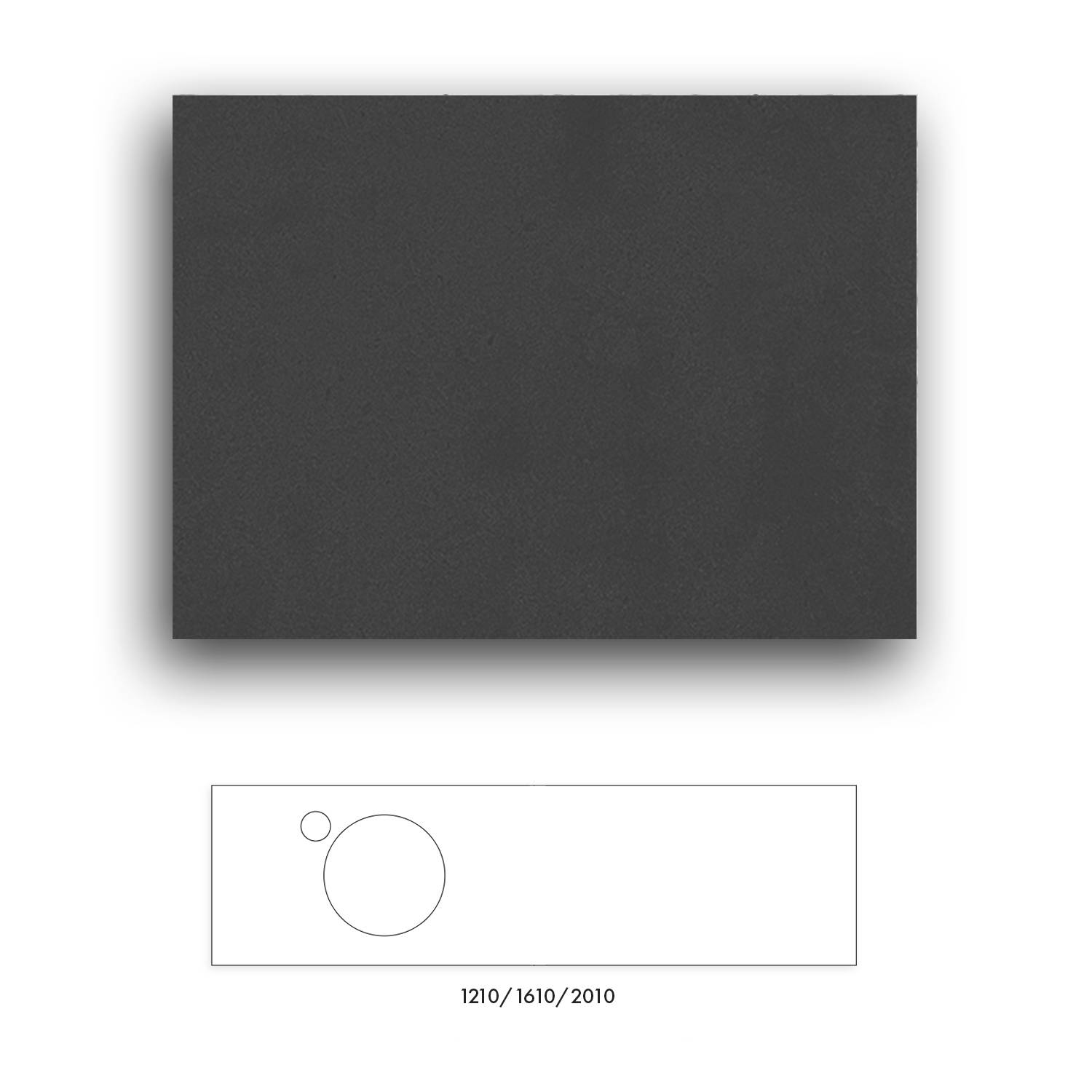 Bänkskiva Macro Design Crown+ Dekton  1610 till Tvättställsskåp Crown