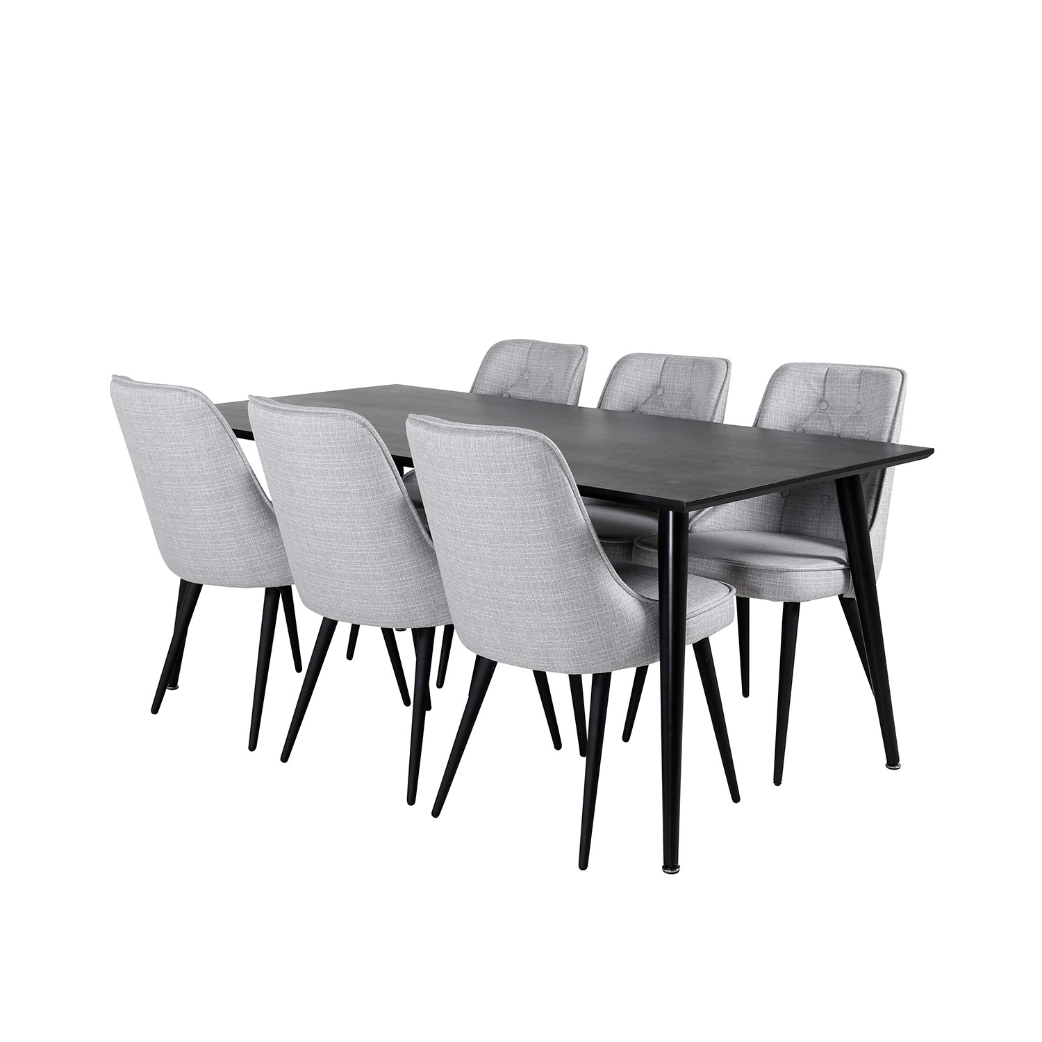 Matgrupp Venture Home Dipp med 6 Velvet Deluxe stolar