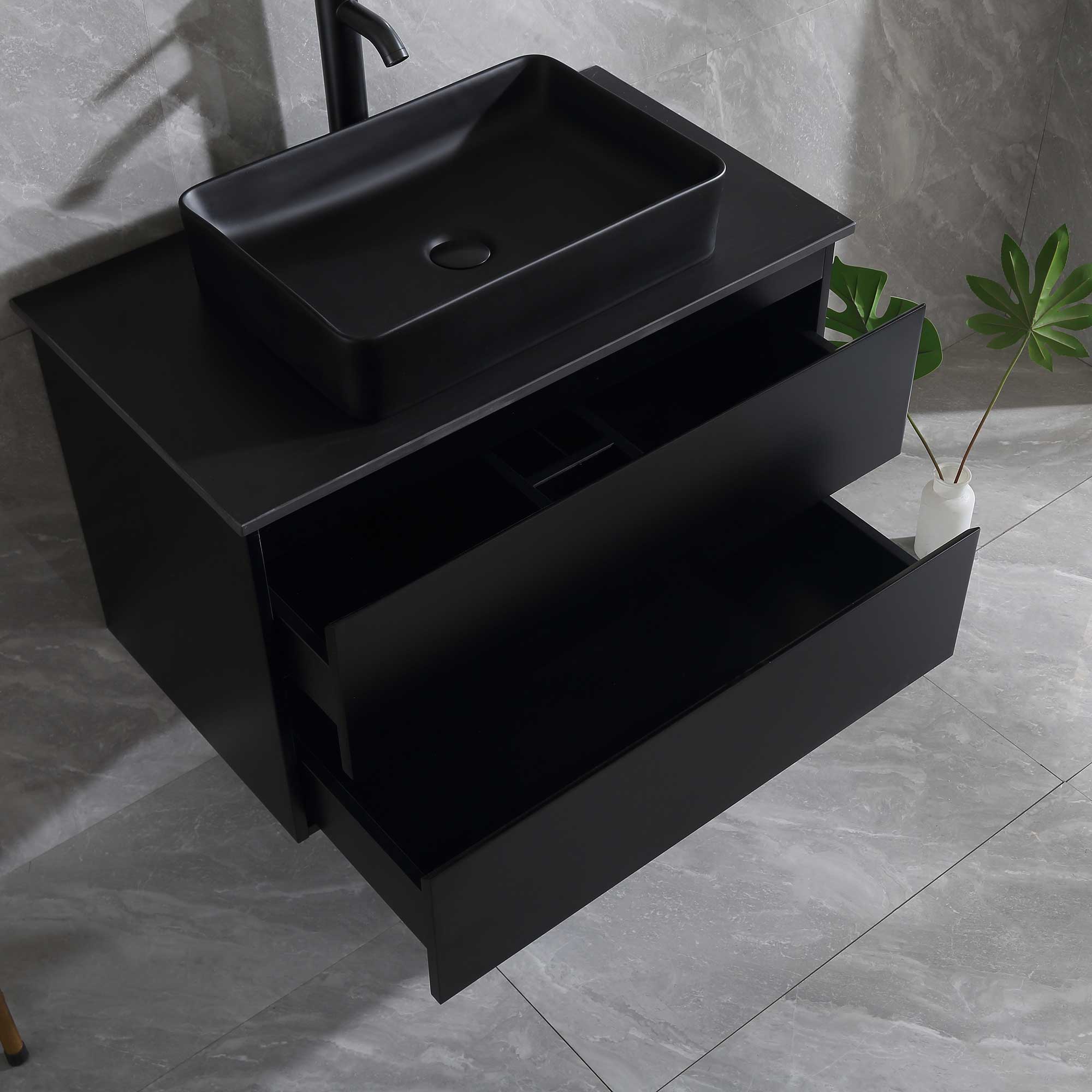 Tvättställsskåp Bathlife Extas Svart