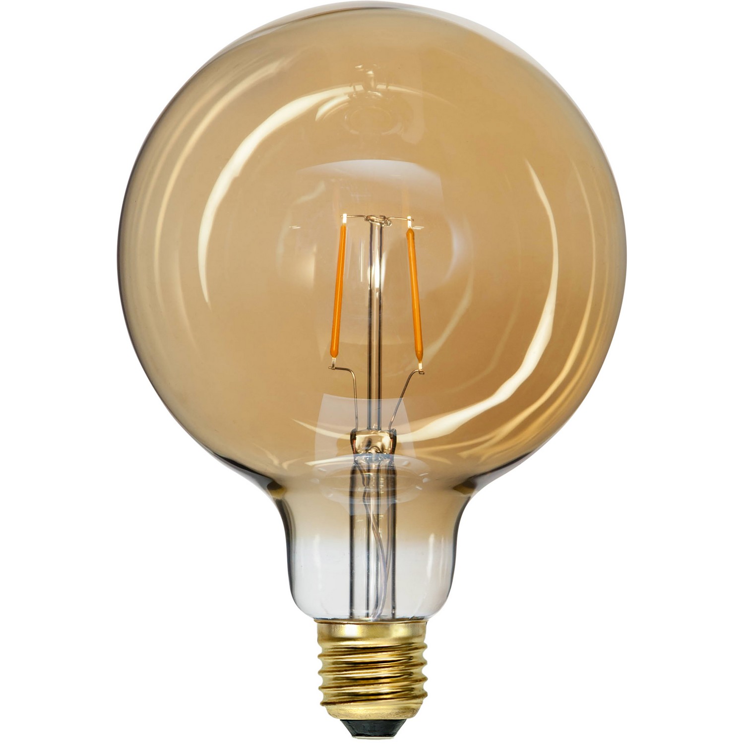 LED-lampa Star Trading E27 G125 Plain Amber Varmvit