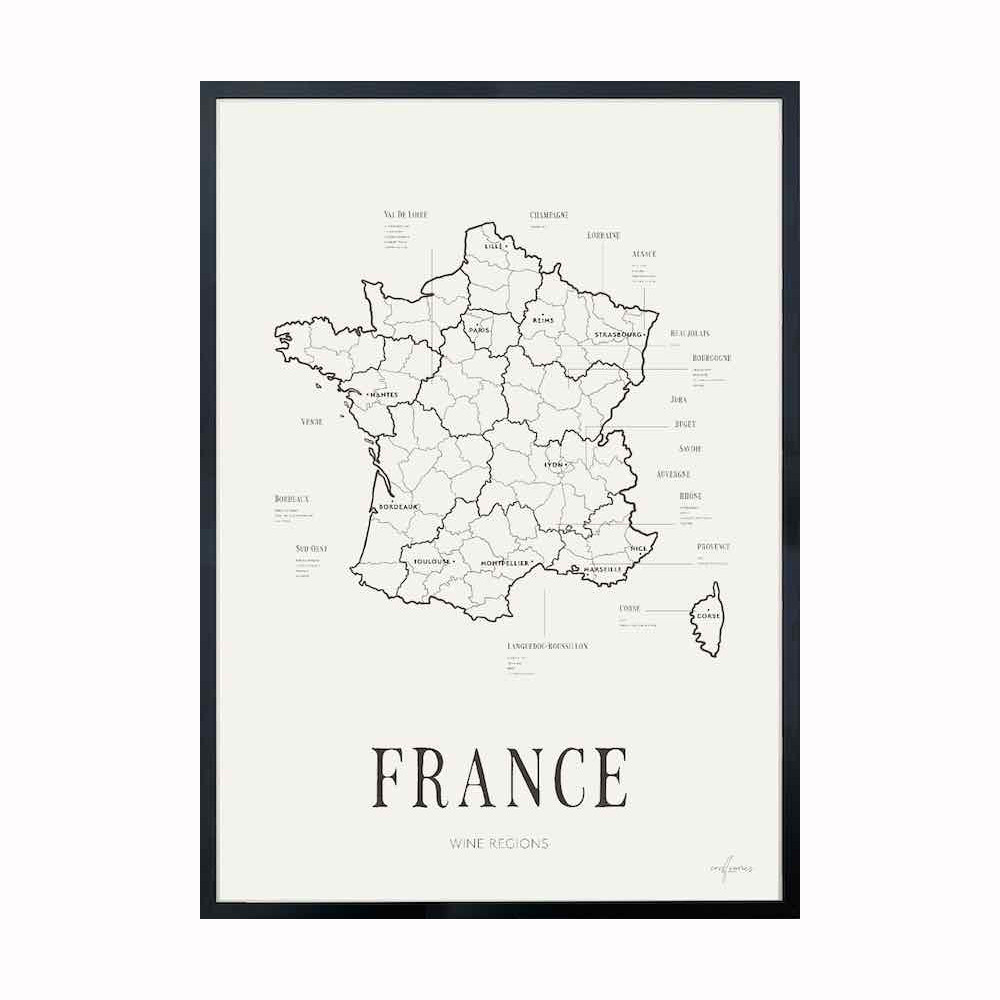 Poster Corkframes Vinkarta Frankrike