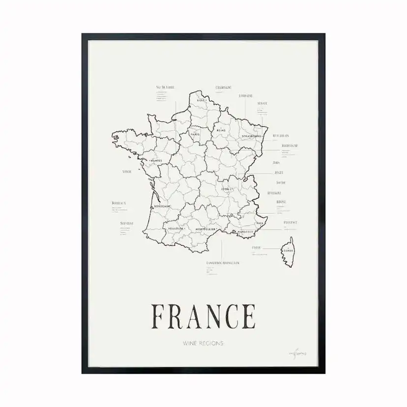 Poster Corkframes Vinkarta Frankrike