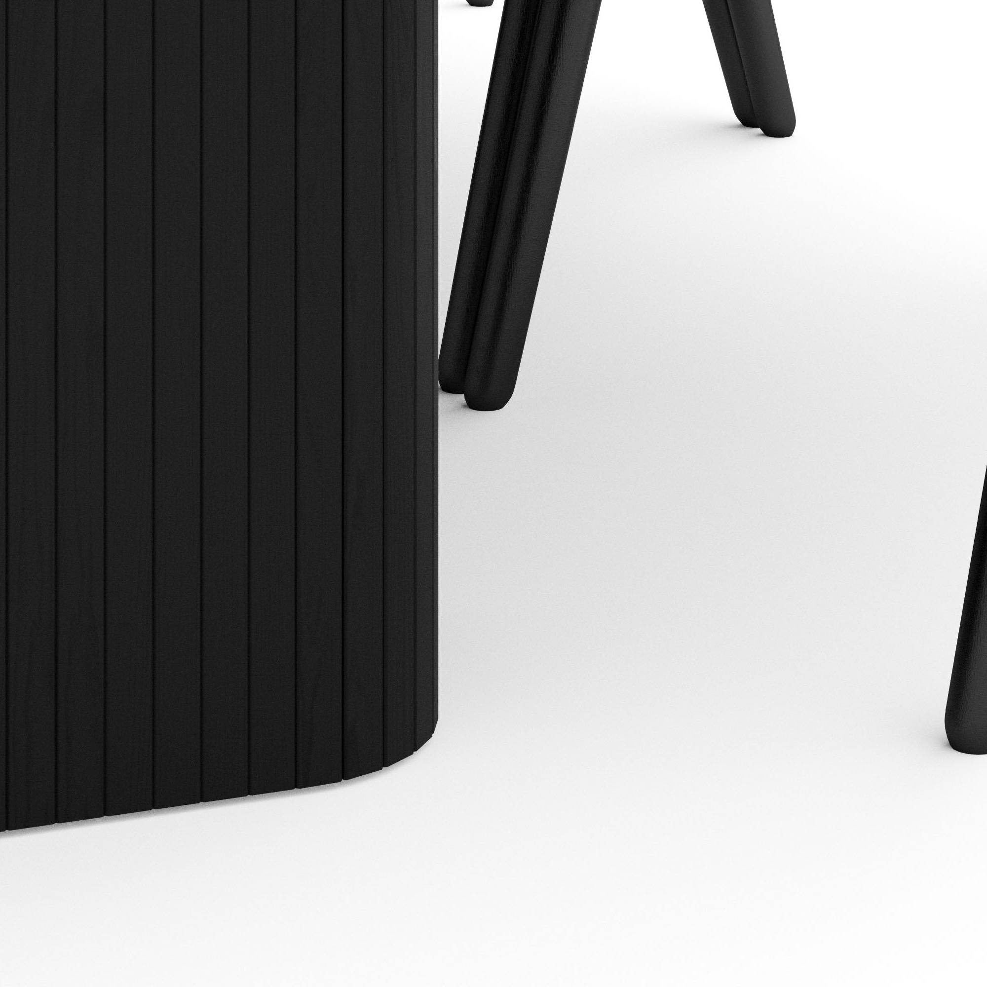 Matgrupp Bark Kopparbo Rektangulärt Matbord 200-260 cm Förlängningsbartt med 6 Cytie Matstol