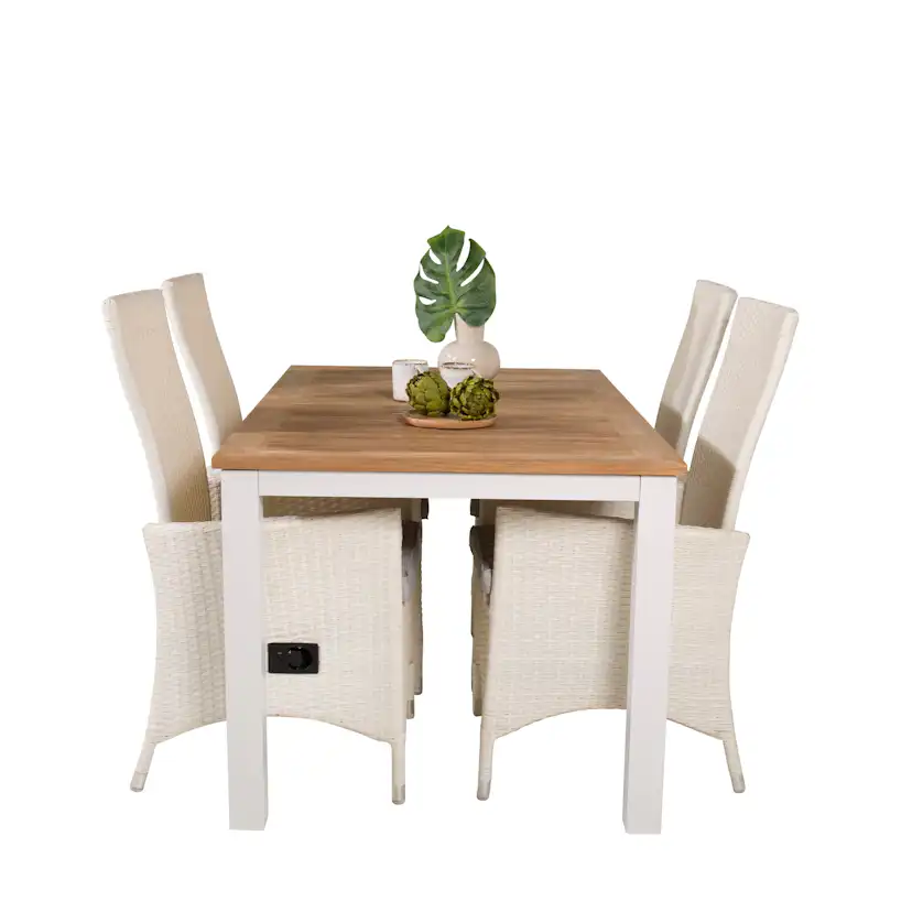 Matgrupp Venture Home Perla 152/210 med 4 Pishi Matstolar