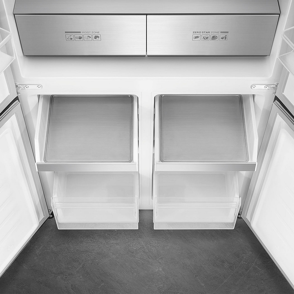 Kombinerad Kyl/Frys Smeg FQI60KD french door, Mörkt rostfritt stål