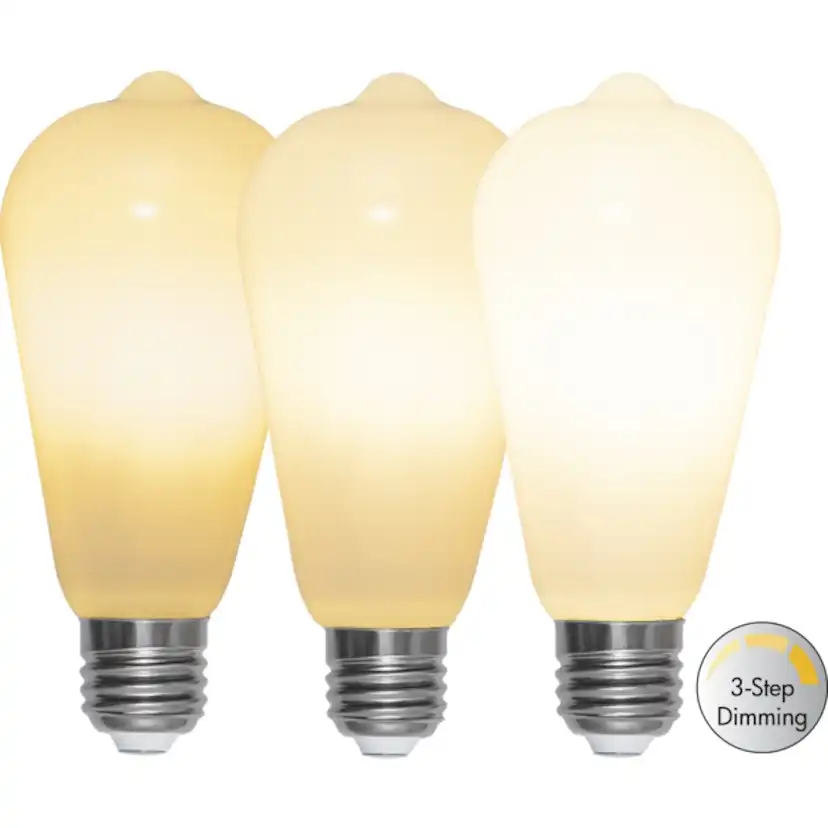 LED-lampa Star Trading Opaque Filament RA90 3-step E27 ST64