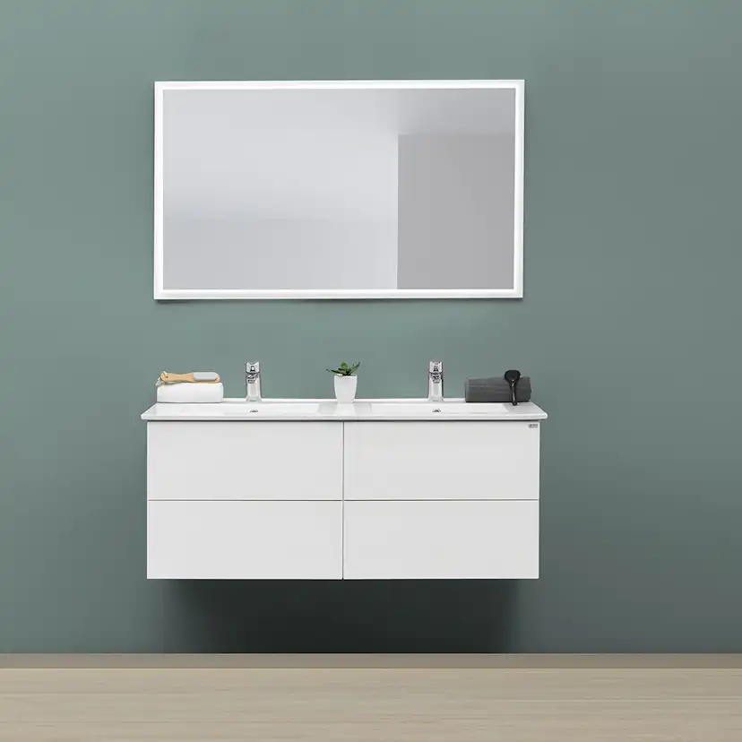 Tvättställsskåp 4AQUA Slim Med 4 Lådor