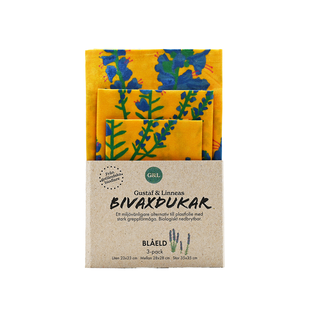 Bivaxinpackningar Gustaf & Linnea För Livsmedel 3-pack