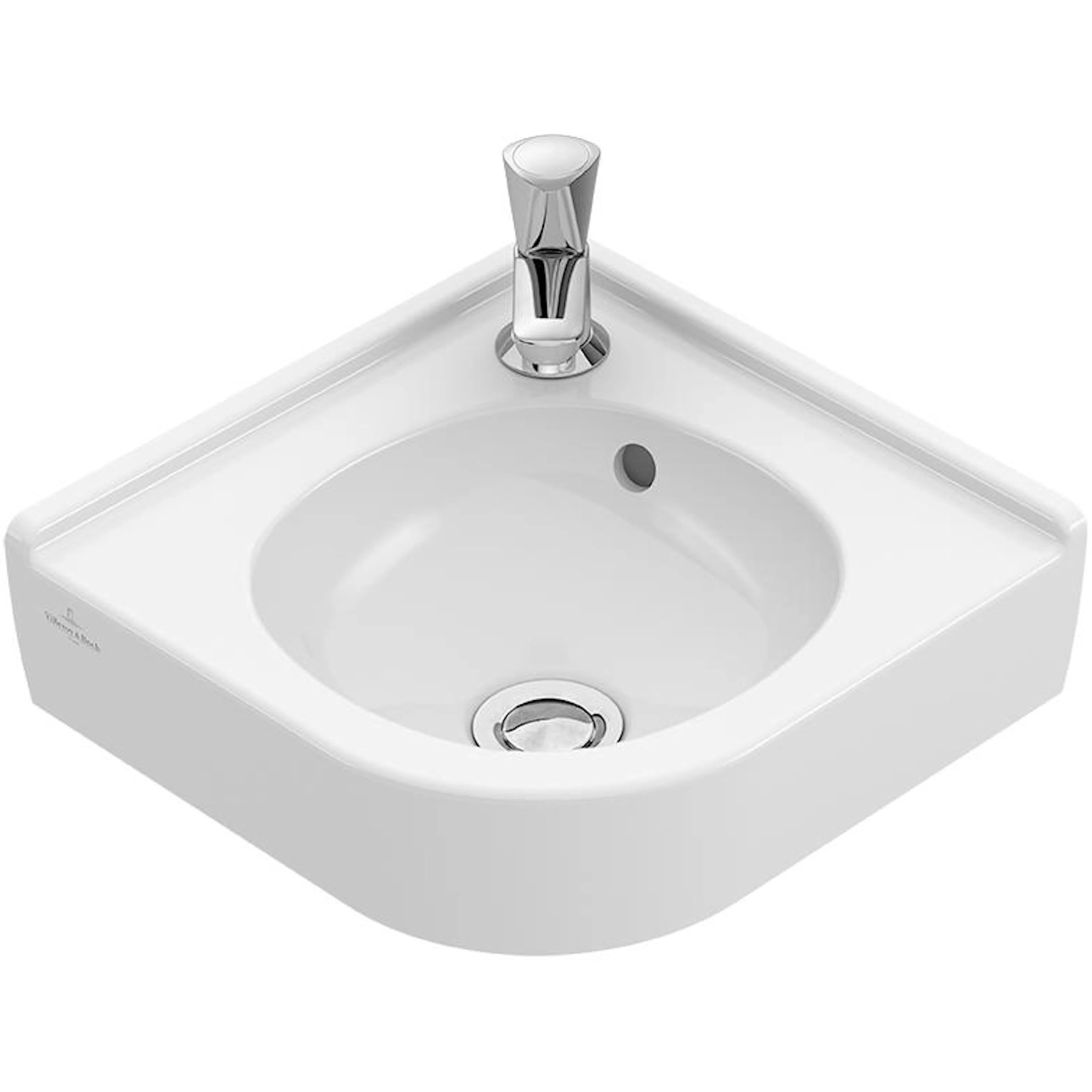 Tvättställ villeroy & Boch O.novo 731032R1 Vit Alpin CeramicPlus, Med Bräddavlopp, för Enhålsblandare