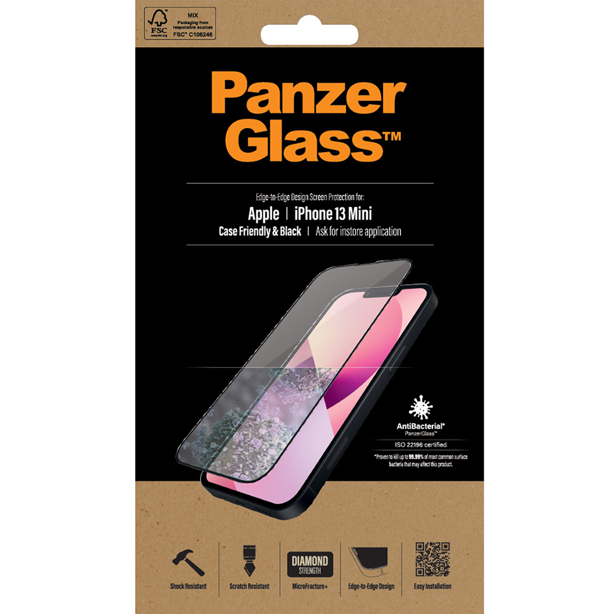 Skärmskydd PanzerGlass Apple iPhone 13 mini Case Friendly AB
