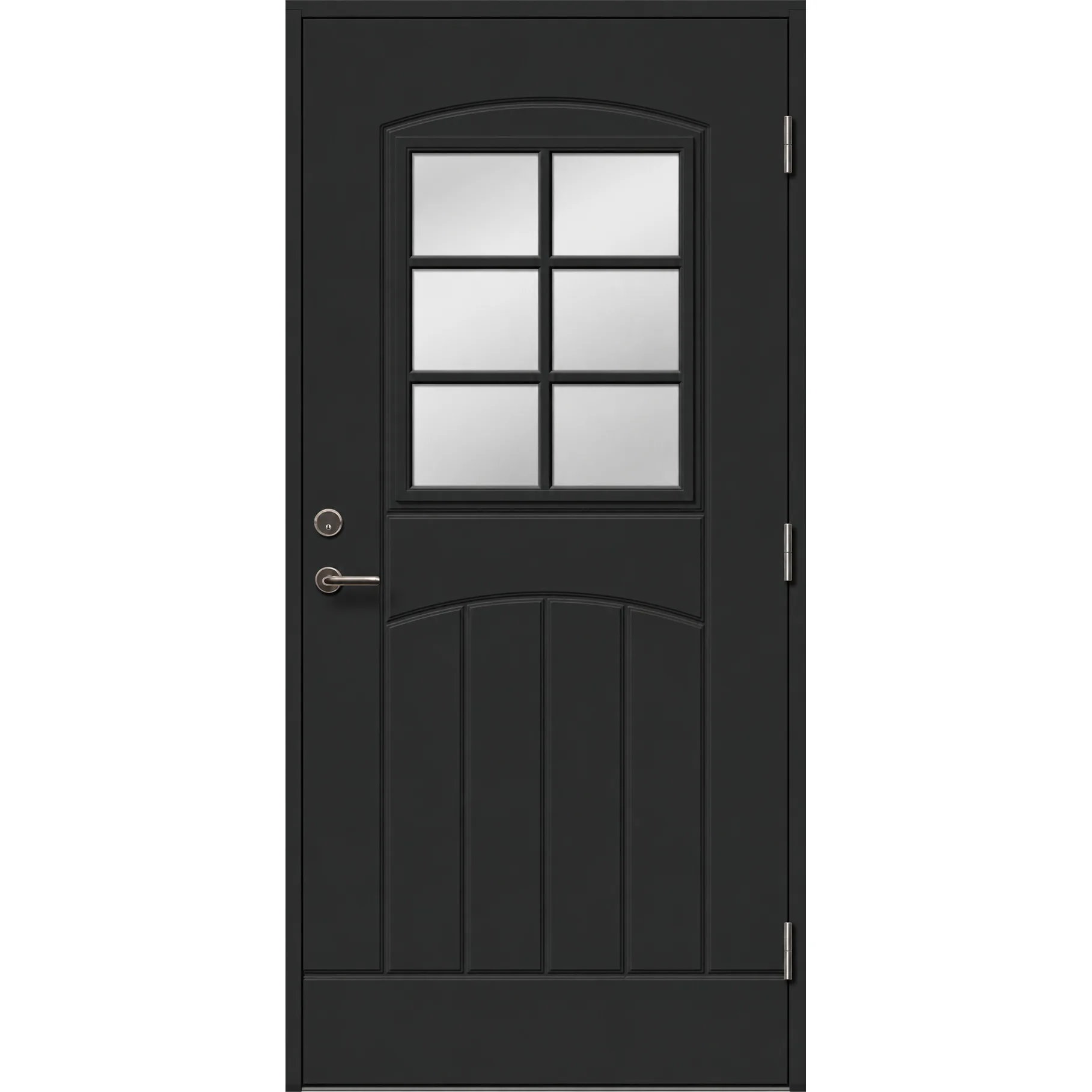 Ytterdörr Skandinaviska Dörrar Klassisk glas Helsingborg: 10x21, S-9000-N, Svart