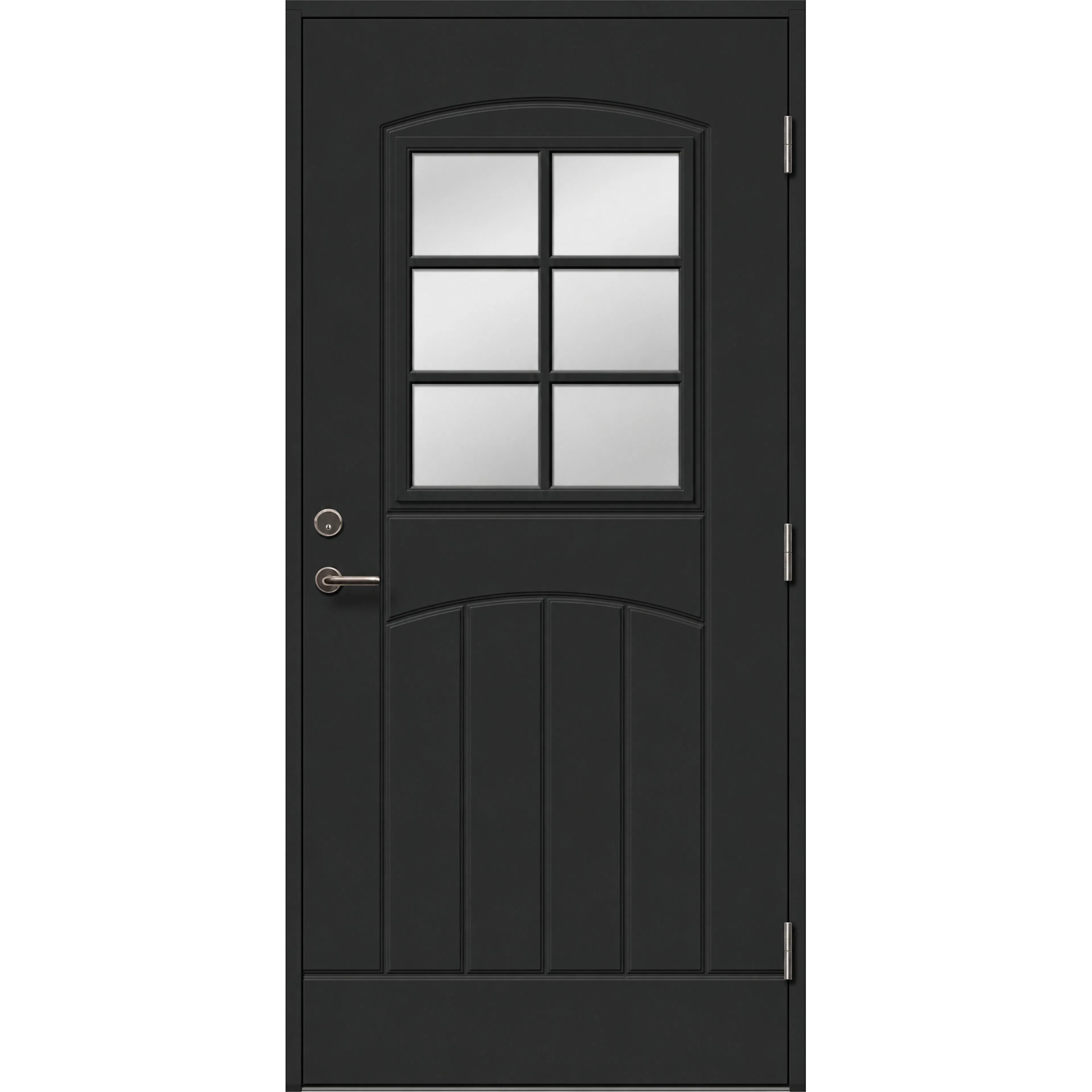 Ytterdörr Skandinaviska Dörrar Klassisk glas Helsingborg: 10x21, S-9000-N, Svart