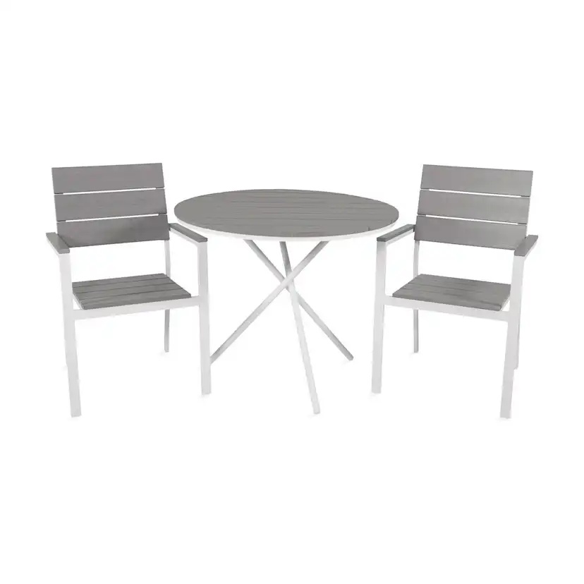 Cafégrupp Venture Home Parma Caféset Rund Ø90 cm med 2 Levels Stolar