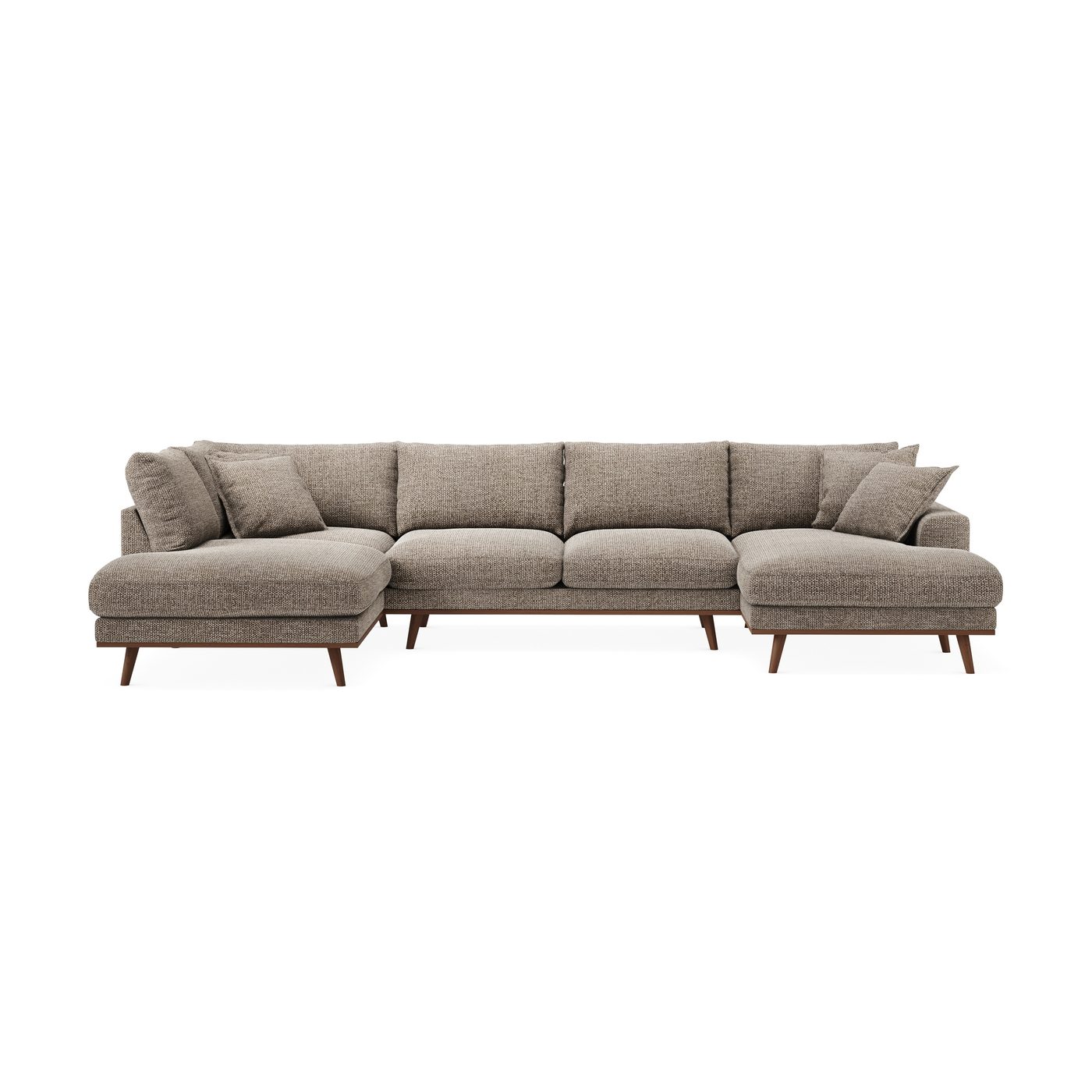 U-soffa Scandinavian Choice Copenhagen Premium 5-sits Djup med Divan och Schäslong i Tyg