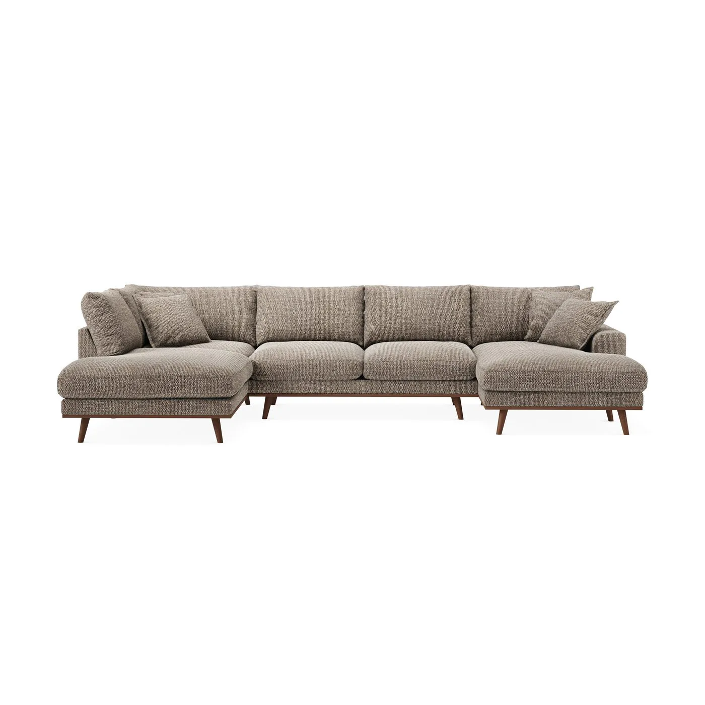 U-soffa Scandinavian Choice Copenhagen Premium 5-sits Djup med Divan och Schäslong i Tyg
