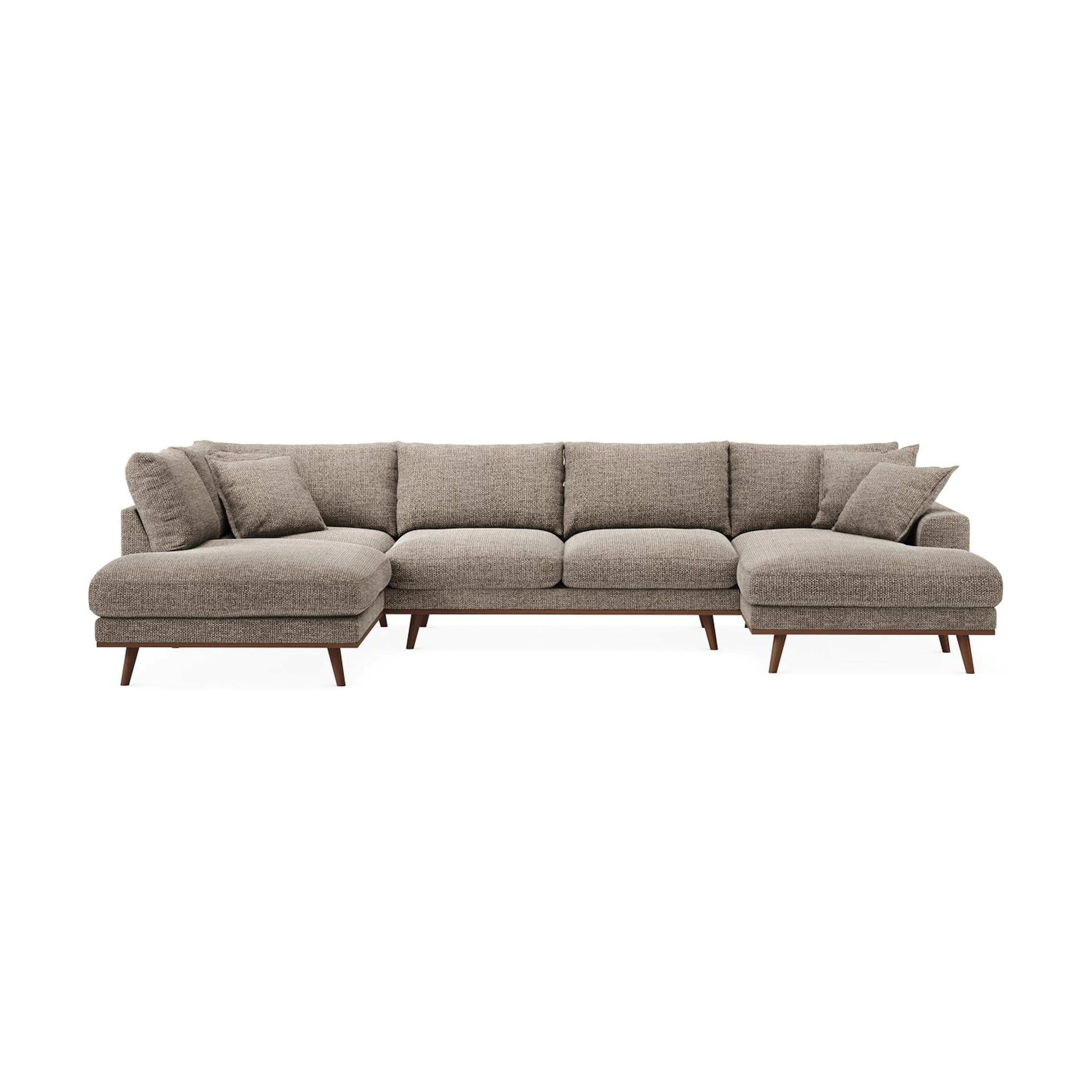 U-soffa Scandinavian Choice Copenhagen Premium 5-sits Djup med Divan och Schäslong i Tyg