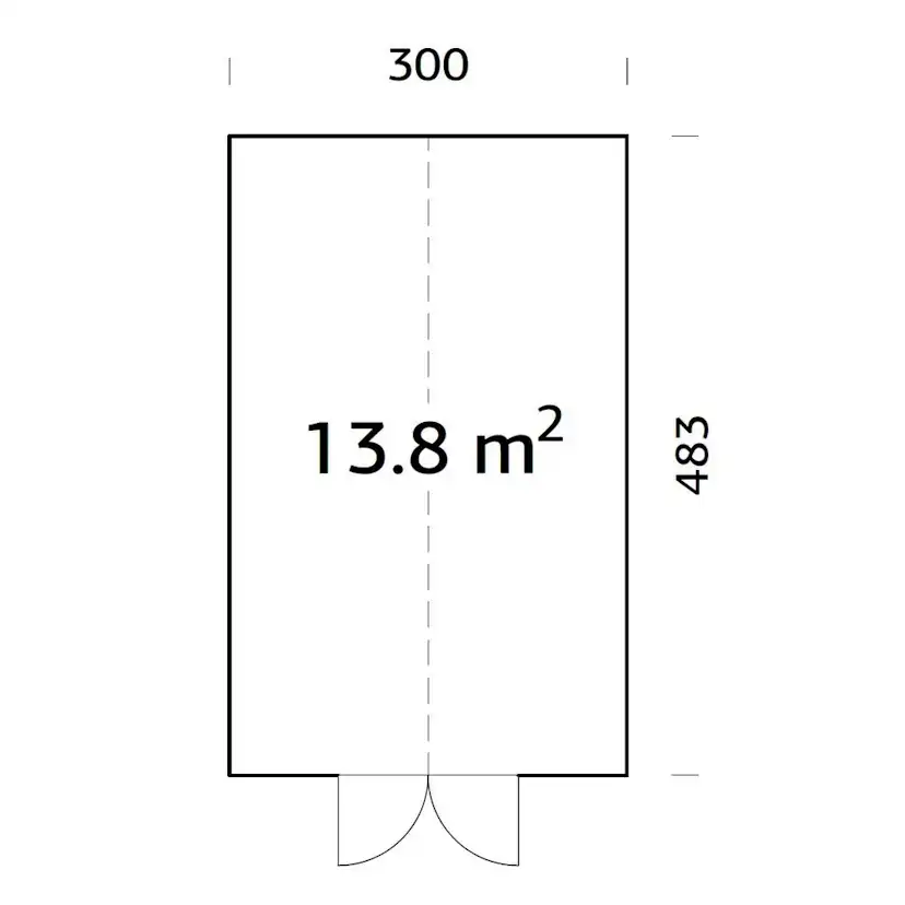 Växthus Palmako Emilia 14,5 m2