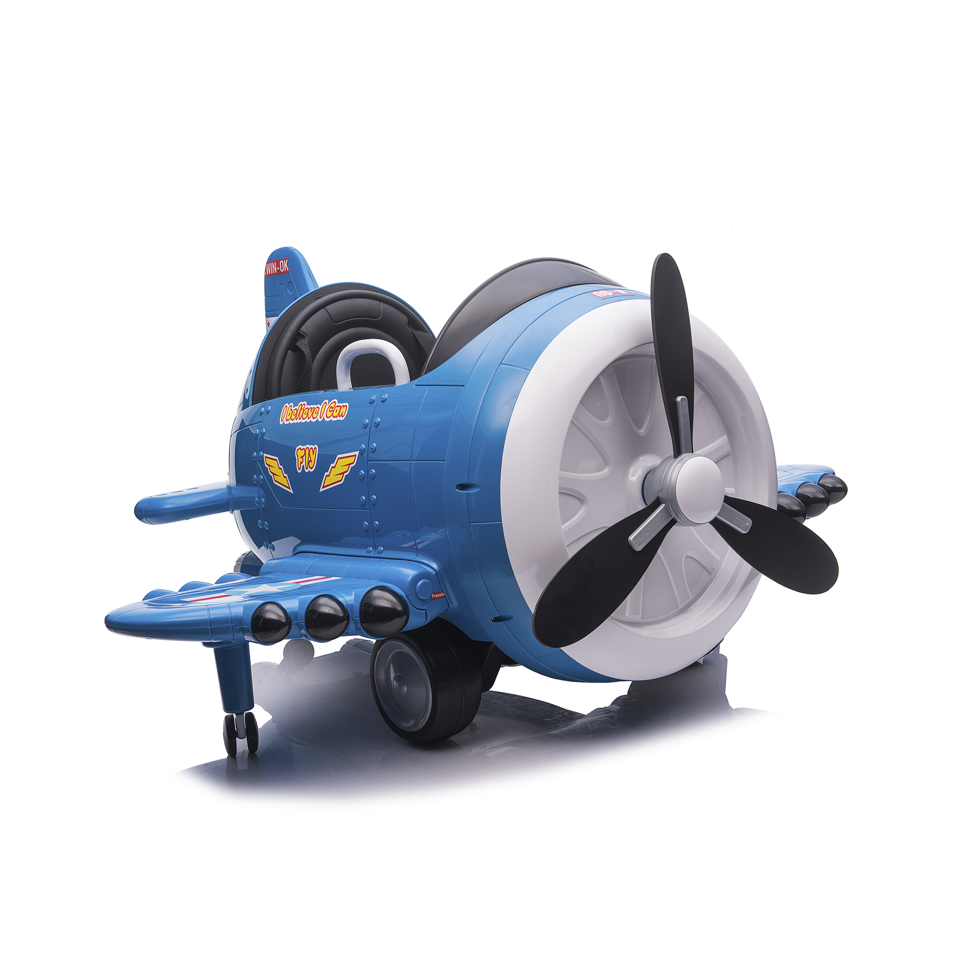 Elbil Nordic Play Elplan, ljus, fjärrkontroll, kanon 2x6V blå