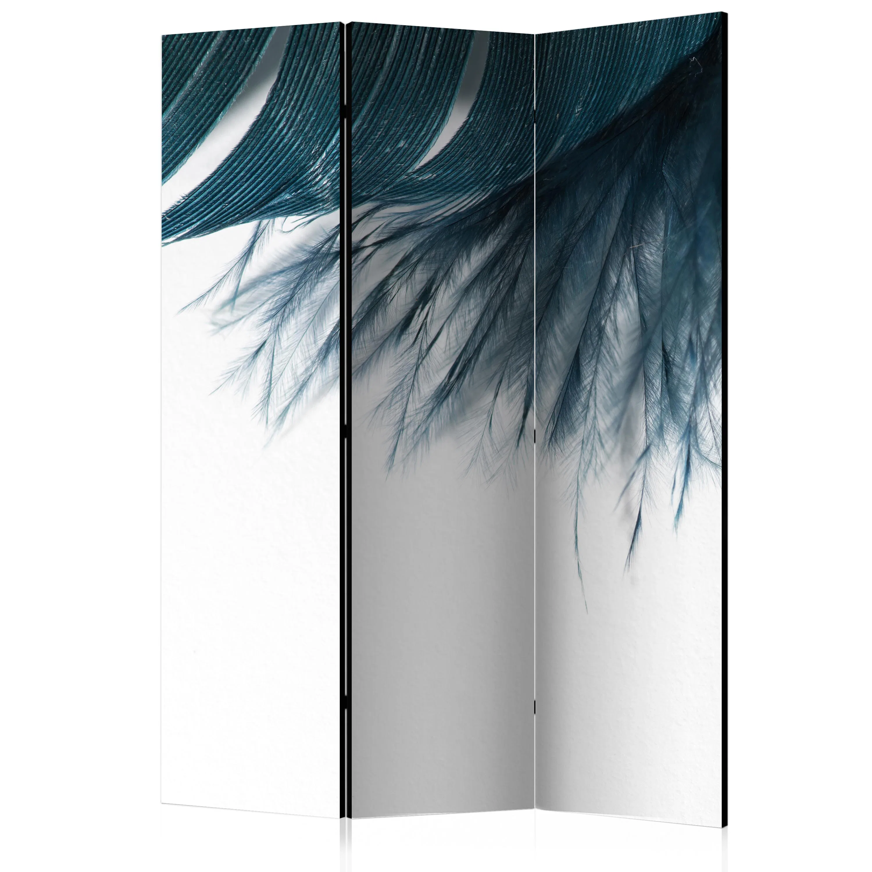 Rumsavdelare Skärmvägg Arkiio Dark Blue Feather 135x172 cm
