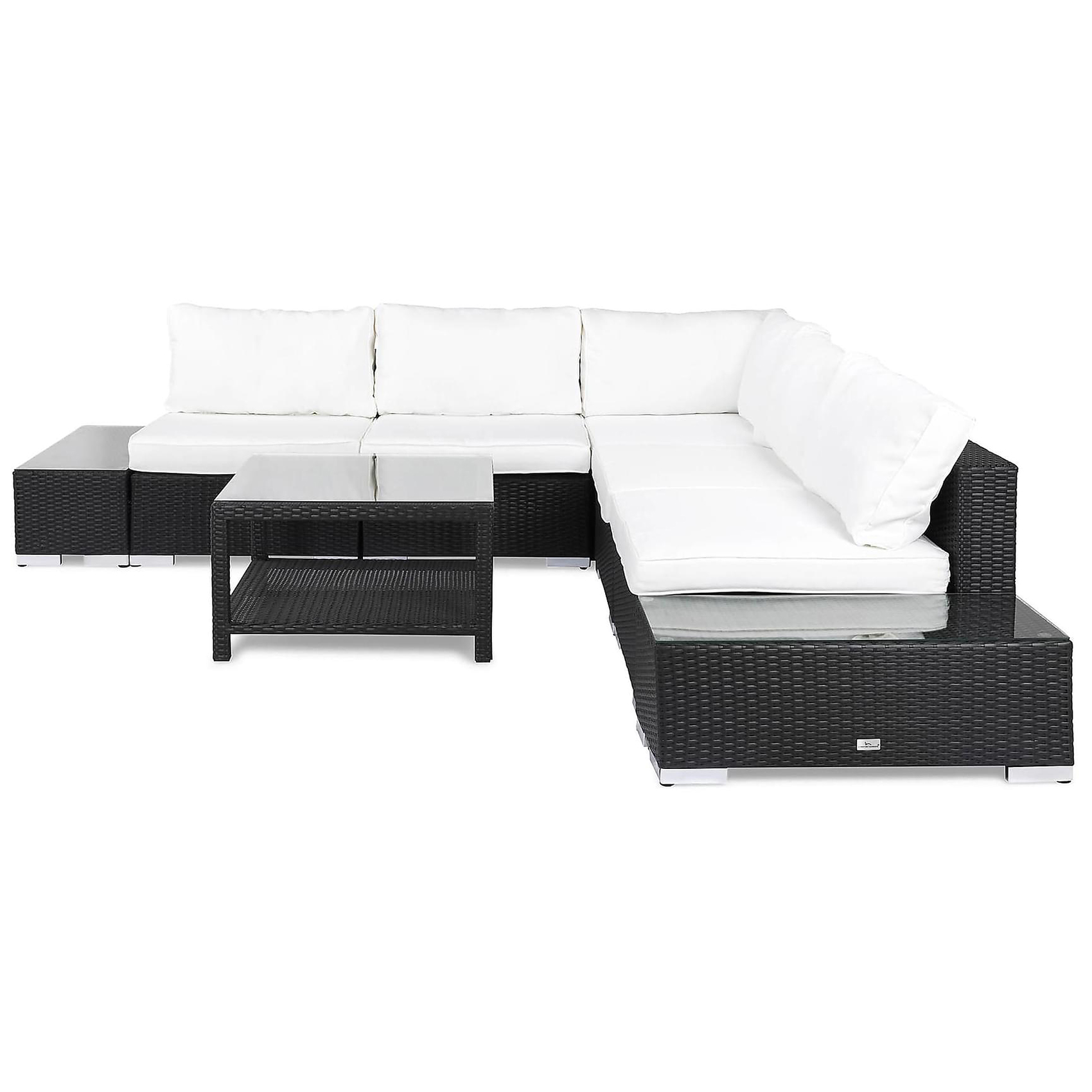 Loungegrupp Comfort Garden Bahamas 5-sits Svart Utomhus
