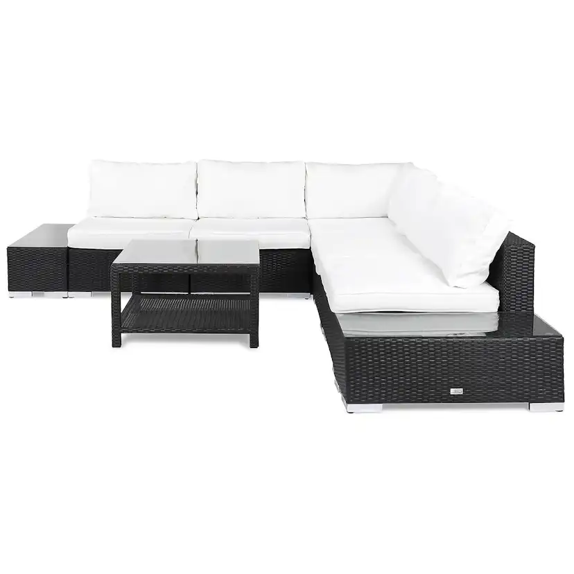 Loungegrupp Comfort Garden Bahamas 5-sits Svart Utomhus