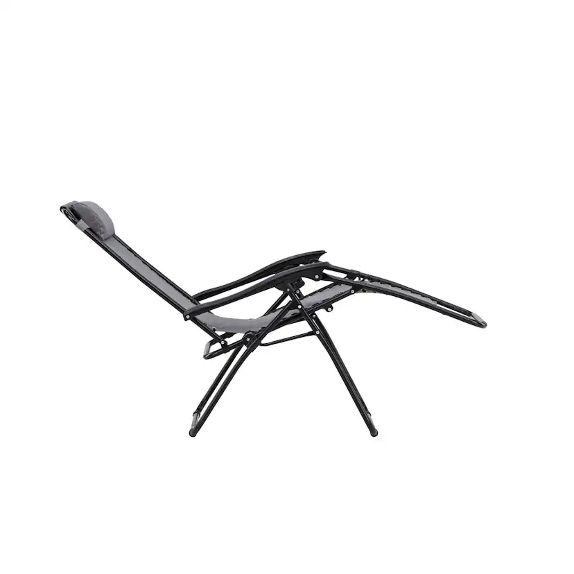 Vulcano Sun Lounge - Grey / Black Solstol Venture Home Vulcano