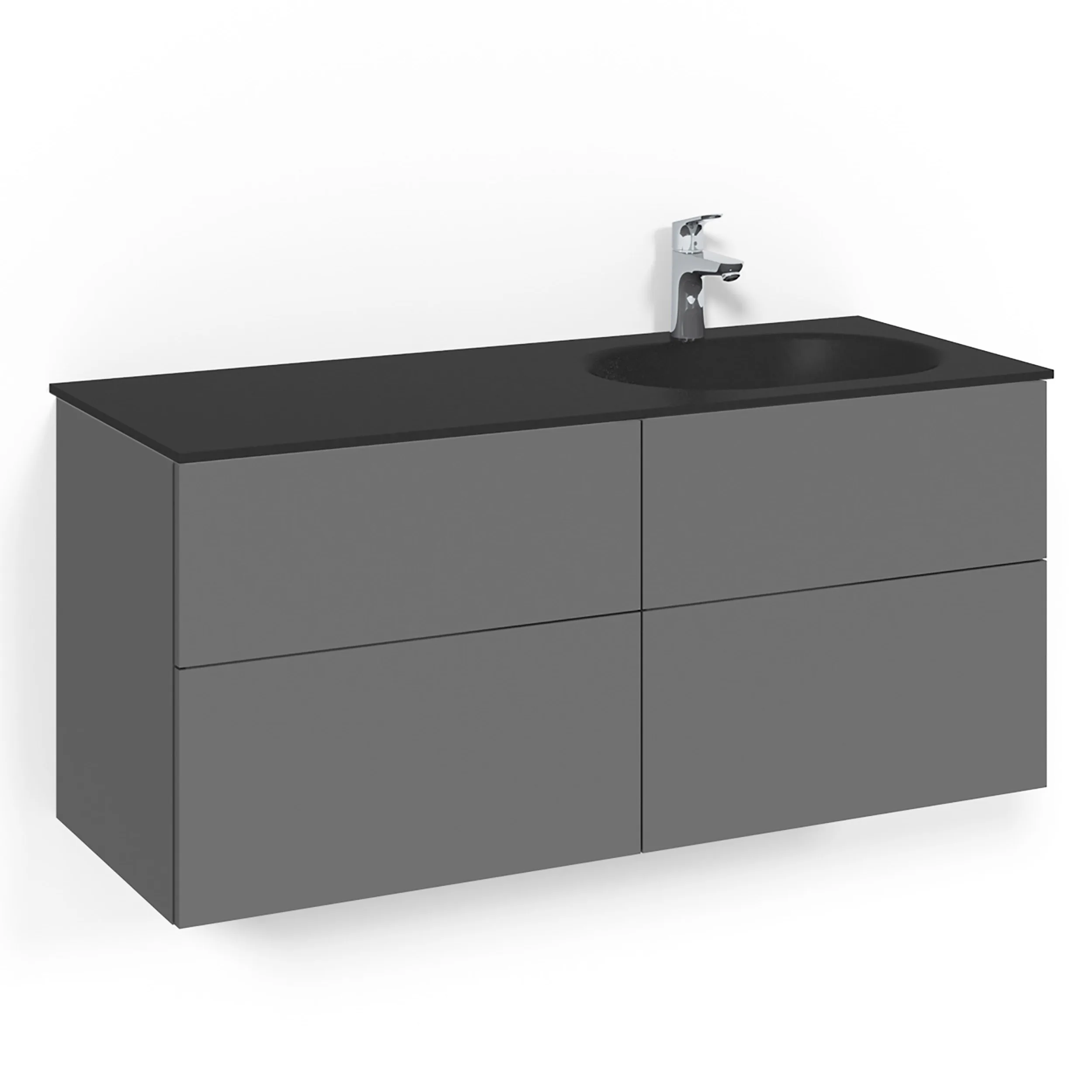 Tvättställsskåp Macro Design Crown Plain Med Glastvättställ