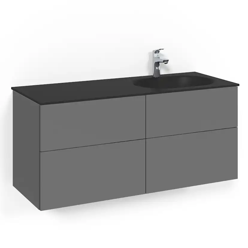 Tvättställsskåp Macro Design Crown Plain Med Glastvättställ