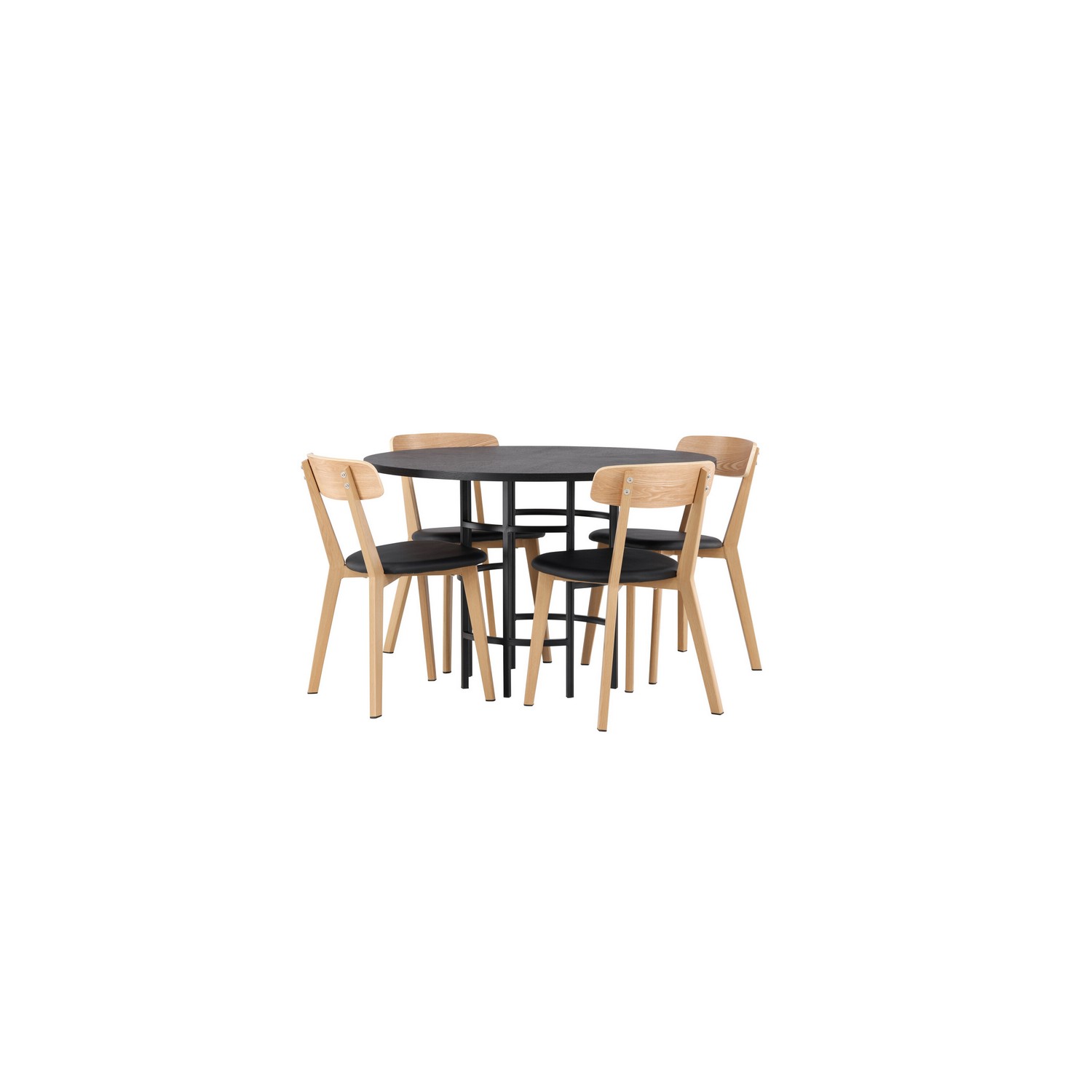 Matgrupp Venture Home Copenhagen Ø 115 cm med 4 Sanjos Stolar