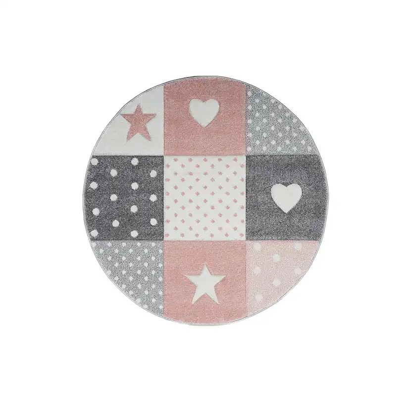 Barnmatta KM Carpets Atlas Star Rosa Rund
