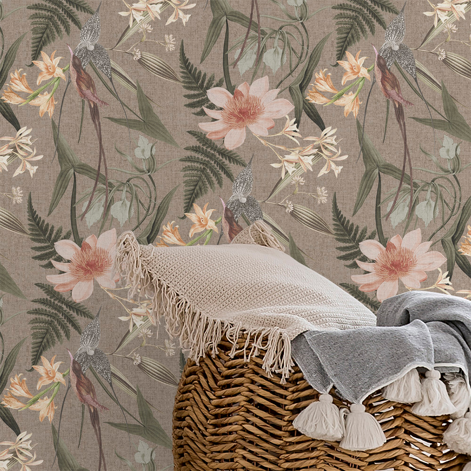 Tapet Superfresco Easy PARADISE GARDEN TAUPE