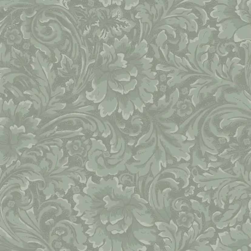 Tapet Duro Flora Idun 535-05 QuickUp, Mönstrad Mörkgrön