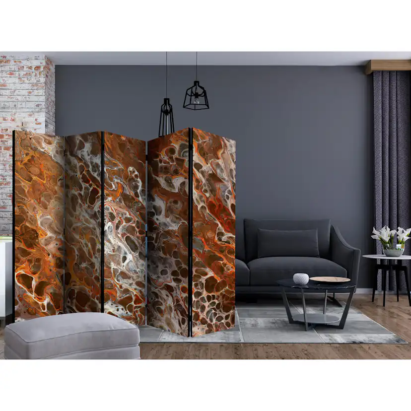 Rumsavdelare Skärmvägg Arkiio Brown Craters II 225x172 cm