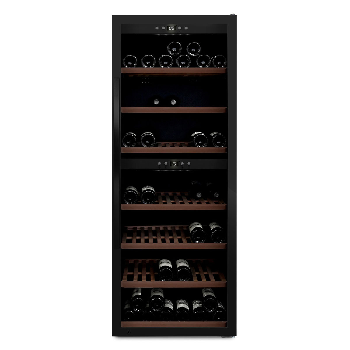 Vinkyl mQuvée WineExpert 126 Fullglass SW-126B Svart med 2 Zoner och Plats för 126 Flaskor