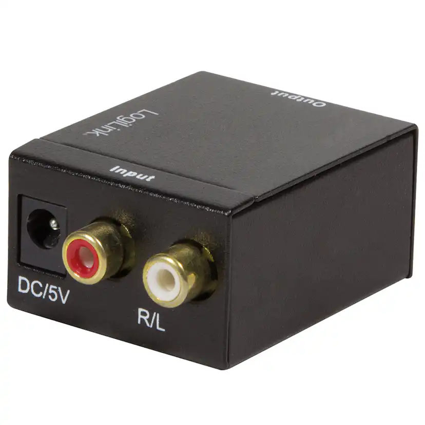 Analog till Digital Ljudomvandlare LogiLink Analog RCA till Digital Tos/Coax