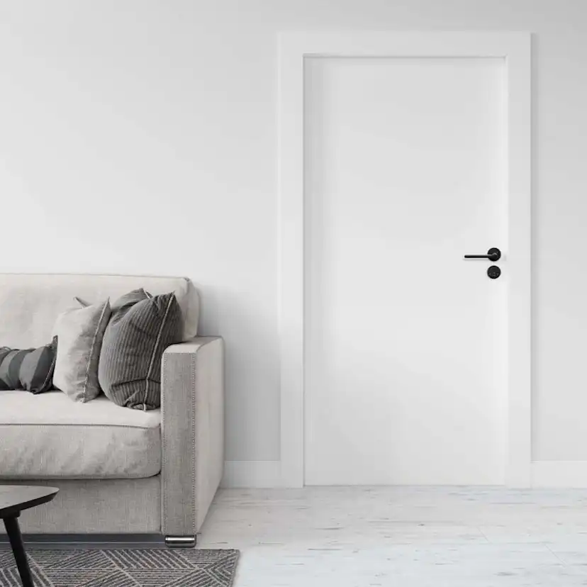 Dörrhandtag Beslag Design Moza Mattsvart med Nyckelskylt